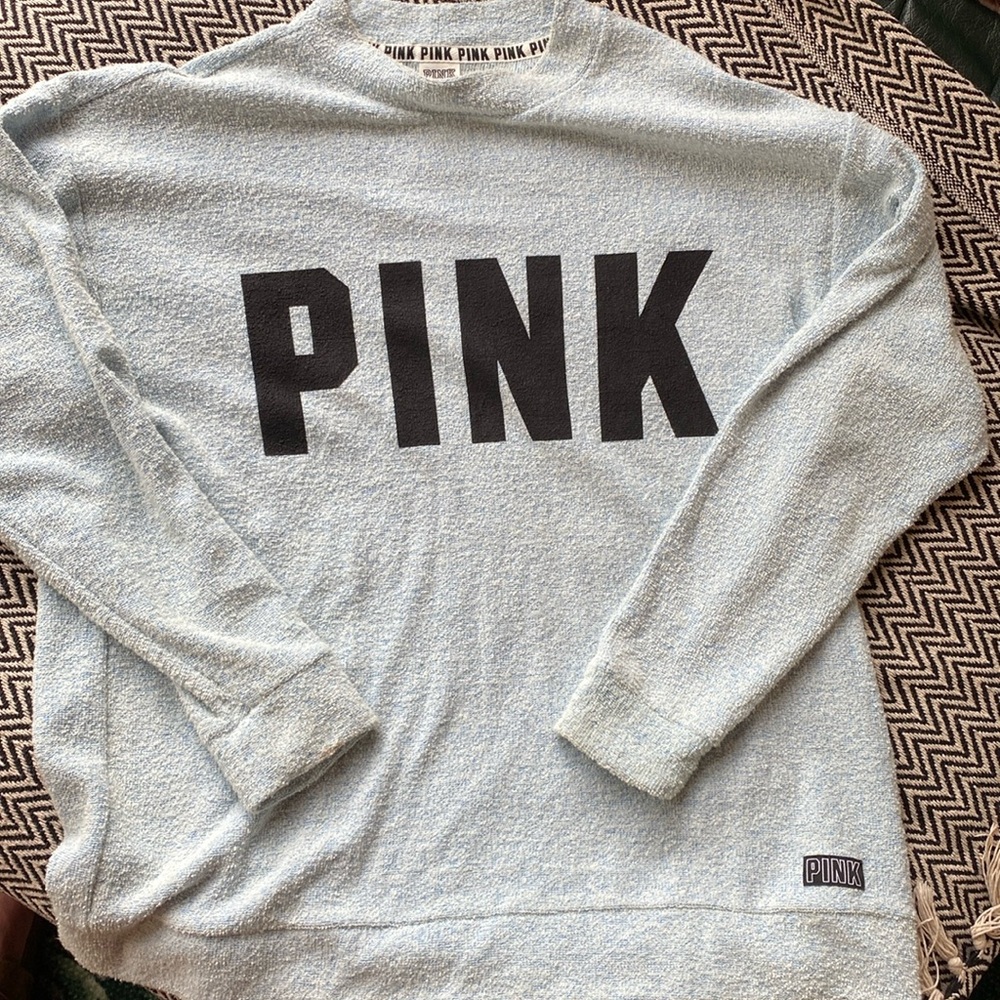 Victorias Secret Pink Terry cloth sweatshirt mock neck